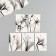 Cardboard "Black watercolor" set 10 pcs (5 types) 4x6 cm