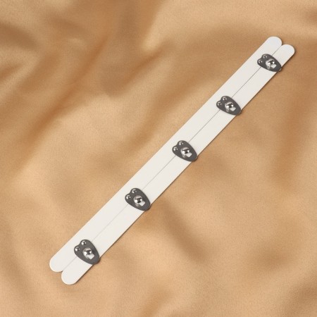 Corset-base b and a corset, 25 cm, white/silver color