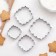A set of cooking forms “Frame with ornament”, 4 pcs, chrome color