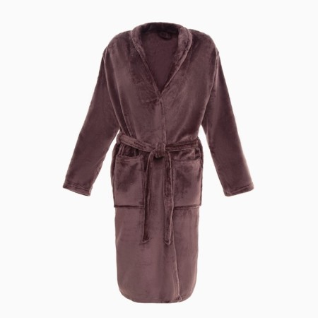 Women's bathrobe Lovelife "Hygge" Color of coffee, one size, microfiber, 100% p/e, 250 g/m2-4