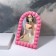 Mirror desktop oval (1) b/took Pink Girl 19.5*29.5*2.5cm plastic pink k/box QF