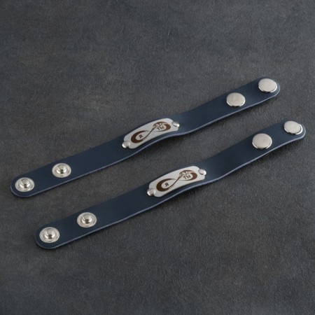 Paired bracelets "you and me", genuine leather, steel-4