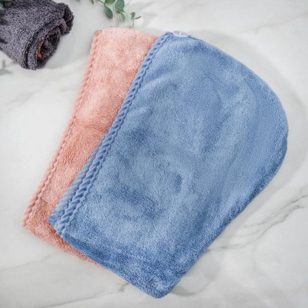 Cup with a button for drying the hair of a share, microfiber, color mix-6