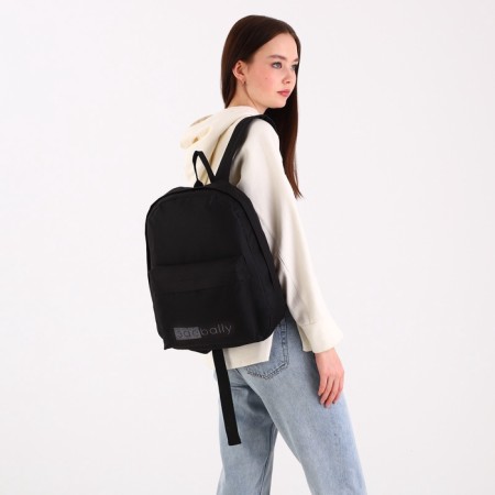 School youth backpack, lightning department, external pocket, black color-17