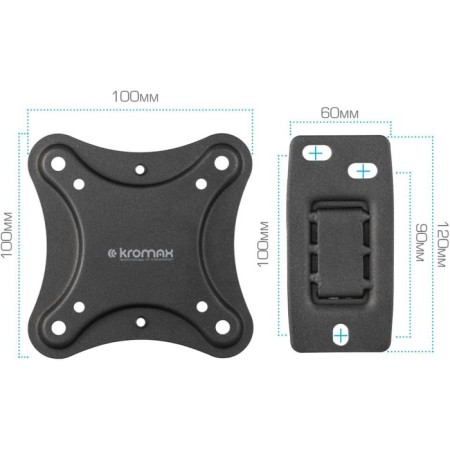 Kromax Corbel-2 Black 10 "-32" Max.25kg Nastya Turn and Top 107047-5