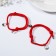 Bracelets "Demetrons" on magnets, earth and air, red color, 7 cm