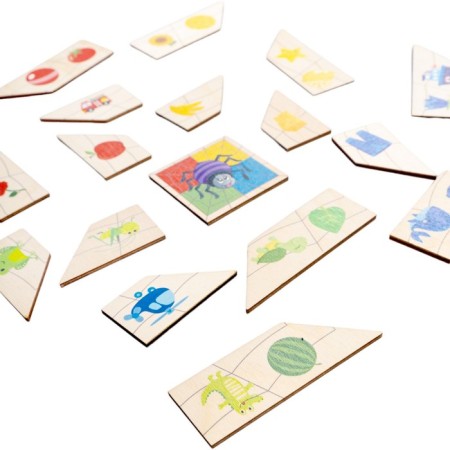 Puzzles made of wood "Spider. Colors"-4