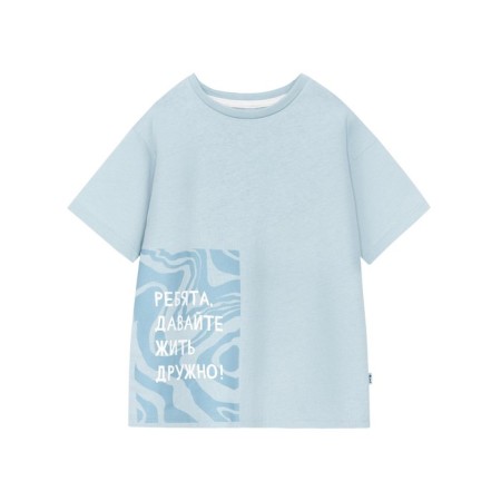 T-shirt for girls One Love Light, height 104 cm, light blue color-1