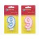 Candle for cake the number "9", tone rim, 7 cm, mix