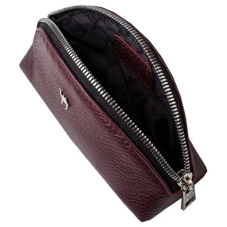Cosmetic bag with lightning, burgundy color-1