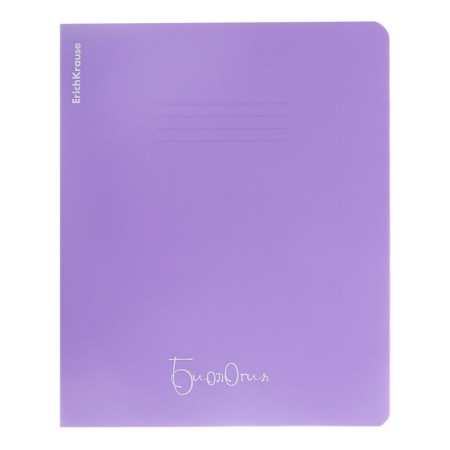Subject notebook, 48 sheets, cell, biology, Erichkrause "Pastel", plastic cover silk-screen covers, Blok OFSET 100%, info block, mix-3