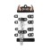 An handcuffs Pecado BDSM, with two handbags with eyelets, soft, genuine leather, white-black