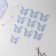 Knitted elements "Two -color butterflies", 5 × 4 cm, 10 pcs, blue/white color