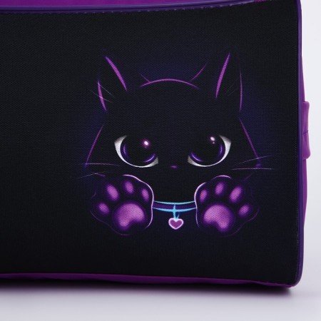 Children's Sports Bag "Kitik", 40x21x24cm, black color, purple-3