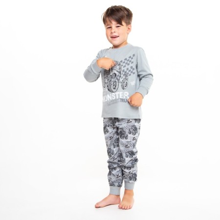 Pajamas for a boy, gray color, height 128 cm-1