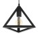 Lamp Bayerlux suspension "Triangle" 1x40W E27 black 16x16x116 cm