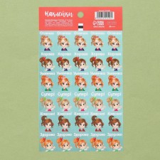 Paper stickers of the “Schoolgirls” rating, 10.5 x 18 cm