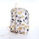 School backpack from textiles with a zipper, 3 pockets, pencil case, white/multi -colored color