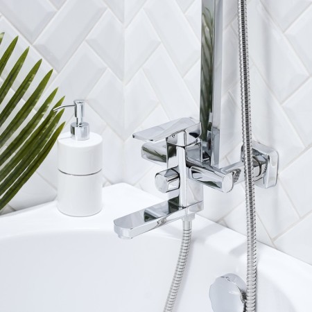 The shower system "RMS" SL144-009DK, tropical shower, shower set, zinc, chromium-2
