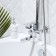 The shower system "RMS" SL144-009DK, tropical shower, shower set, zinc, chromium