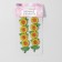 Knitted elements "flowers", 2.5 × 3.5 cm, 10 pcs, yellow/green color
