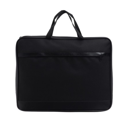 Folder with handles Textile A4, 370 x 290 x 50 mm, calligrata, 1c15 "Kingisepp", external/inner pocket, black