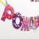 Garland on the tape "Happy Birthday!", Rainbow cat, length 250 cm