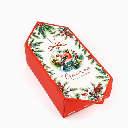 The prefabricated context box "Happiness in the New Year", 18x 28 x 10 cm, New Year-1