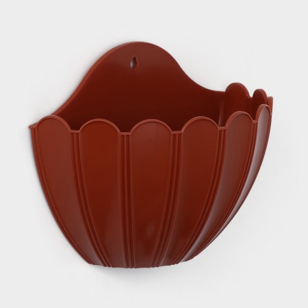 Kashpo wall 1l 20 x11 x15.3cm "chrysanthemum", color terracotta-4