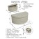 Bankboard Moon 830*410*430, beige