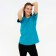 Women's T -shirt Minaku: Basic Line, Aquamarine color, size 44