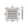Ventilation grate "Space" RM1515sk, 150 x 150 mm, with a grid, metal, ivory
