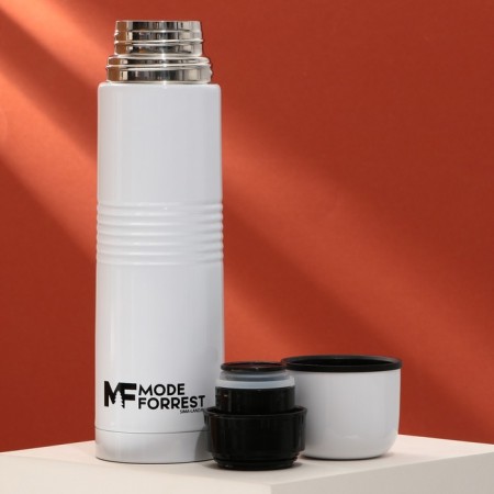 Thermos Mode Forrest, embossed, 500 ml, white, retains heat 10-12 hours-2