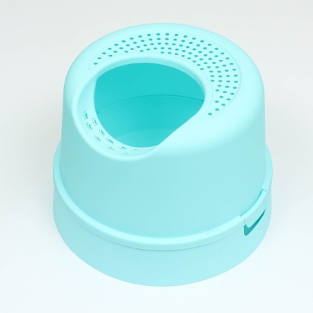 Cut toilet closed 47 x 47 x 35 cm, turquoise-2