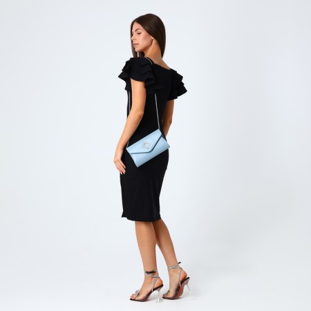 Women's bag on magnet, blue color-6