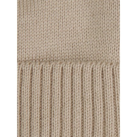 A cap on ties with ears children's Amarobaby Pure Love Bear, with a lining, size 44-46 cm, sand-2