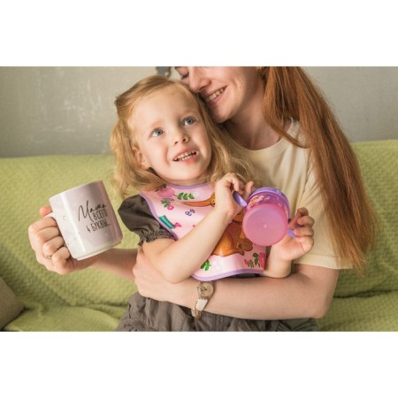 Children's stroke with solid nose "Reindeer. Mothers and kids ", 150 ml., With pens, pink color-11