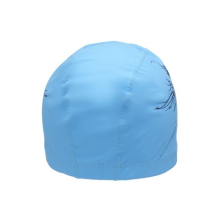 ATEMI Pu 302 swimming cap, fabric with polyurethane coating, blue color, print-2