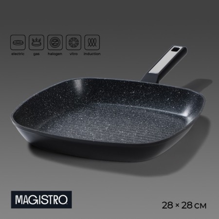 Square Square Magistro Warrior, 28 × 28 cm, anti -stick coating, induction