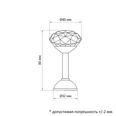 Holder for curtains KD001, one -rod, bronze color-6
