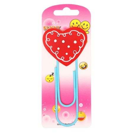 The bookmark is large, 11 cm "heart", mix-2