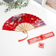 Fan bamboo, textiles h = 21 cm bend, with a brush 