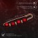 Pin "Quartet" ball No. 14, 8.5 cm, matte red color in gold