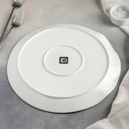 Porcelain dining porcelain magistro "abundance", d = 30 cm, white color-2