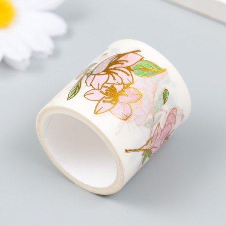 Adhesive tape paper "Spring" set 3 pcs width 0.5; 2; 4 cm winding 2 m-2