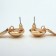 Hanging earrings "Waterfall" 4 threads mini, color gold