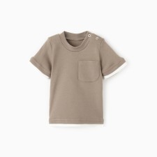 Футболка Крошка, Я BASIC LINE, рост 68-74 см, коричневый