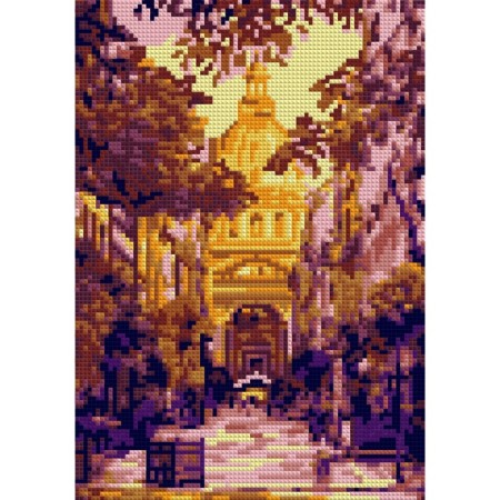 Diamond mosaic 21 × 30 cm, (full filling) "Autumn in Hungary"