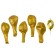 Set of candle in cake + 5 balls, number 0, gold