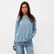 Longslewed female striped Mist ONESIZE, Blue